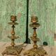 Pair of antique brass candlesticks – Napoleon III style
