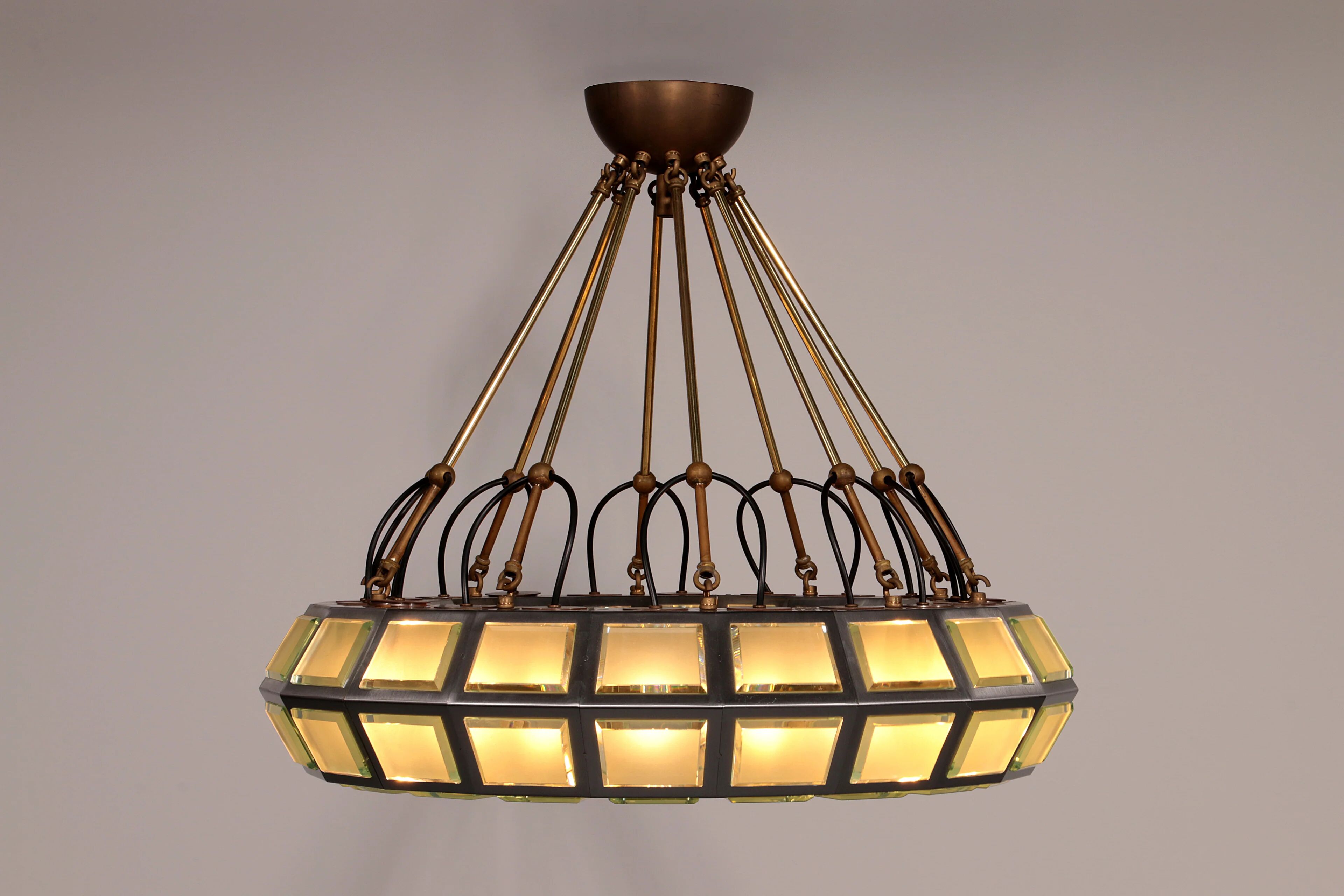 Max Ingrand chandelier for Fontana Arte Italy 1970