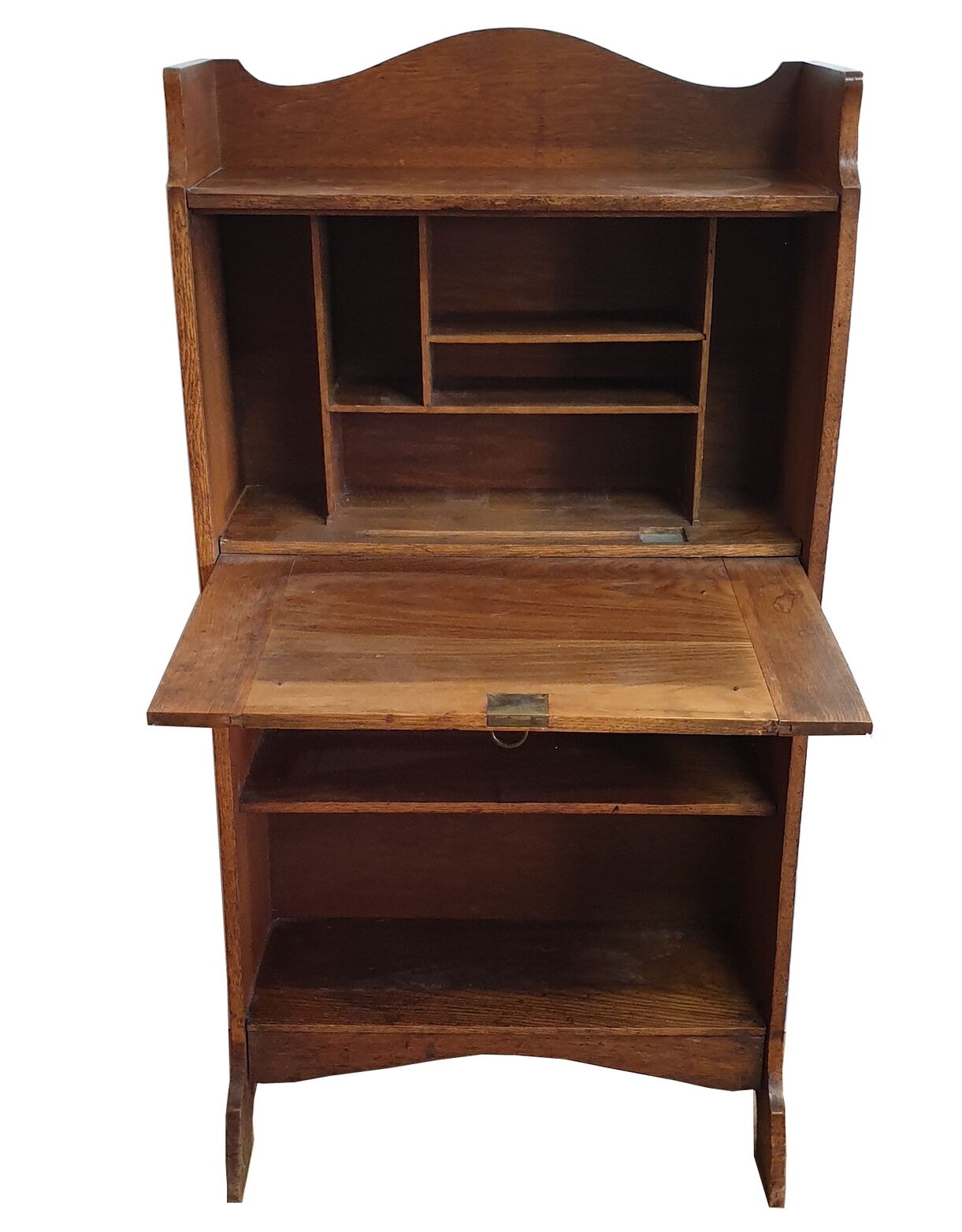 60s oak wall secretary
