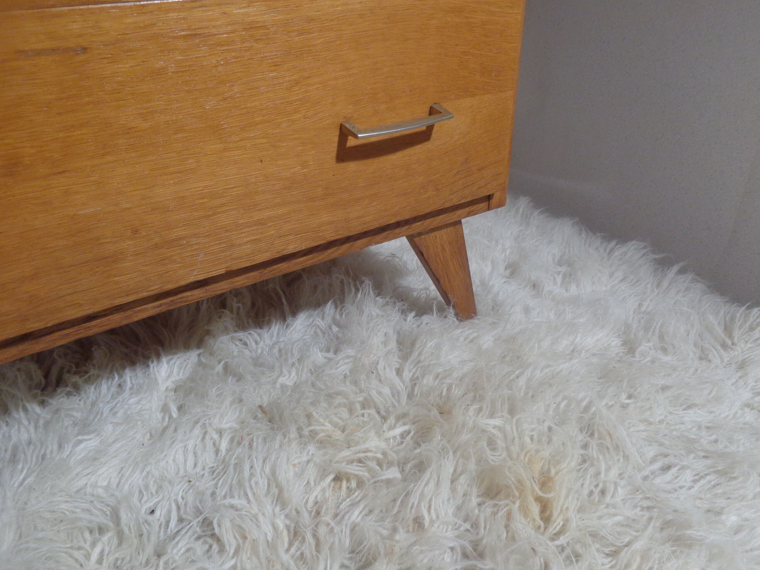 Commode vintage scandinave pieds compas année 60