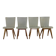 Set of four organic design dining chairs by G.J van Os