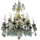 French Bronze and Crystal Maison Bagues style chandelier chandelier