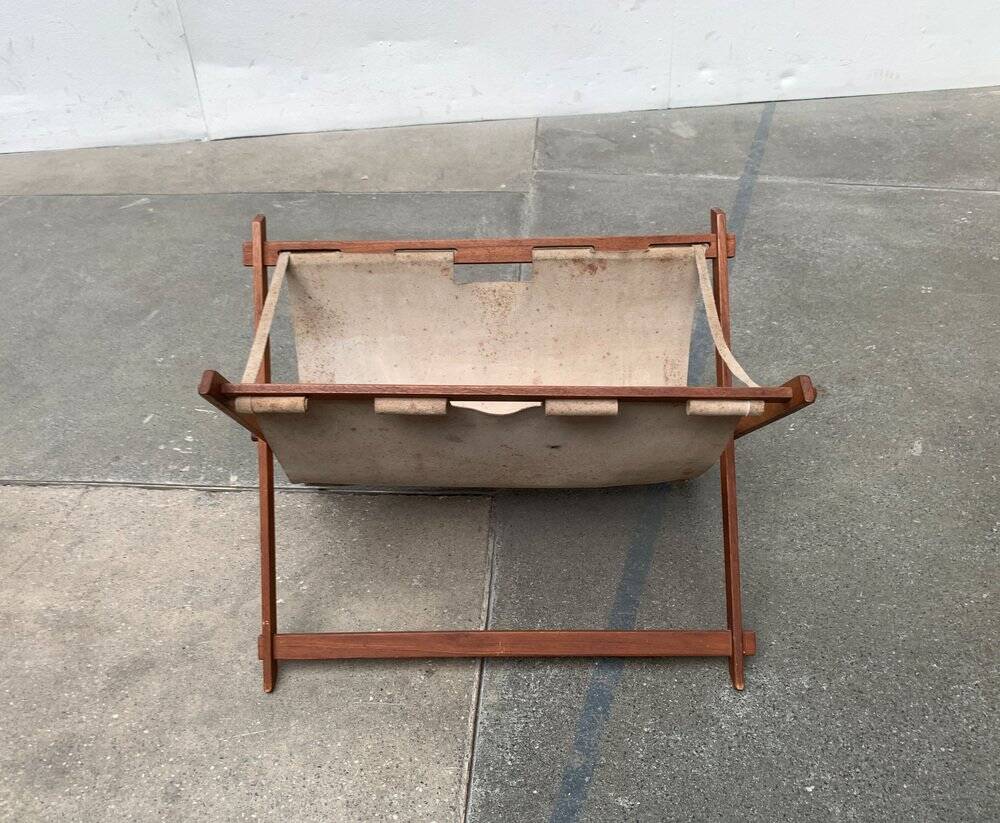 Mid-century folding magazine rack in teak, 1960s