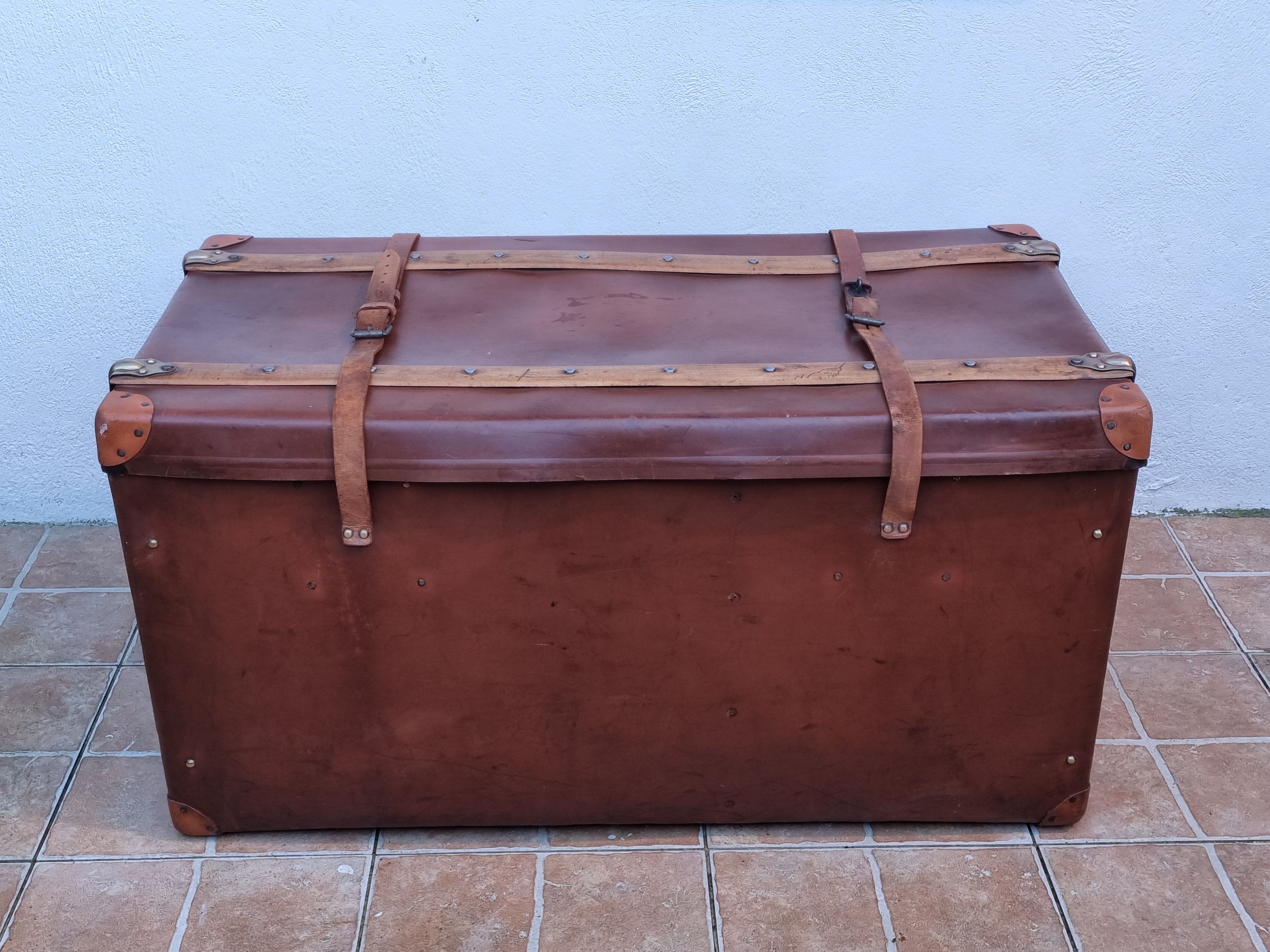 Travel trunk "titan" e&m malard, paris, 30-40s, 100 cm