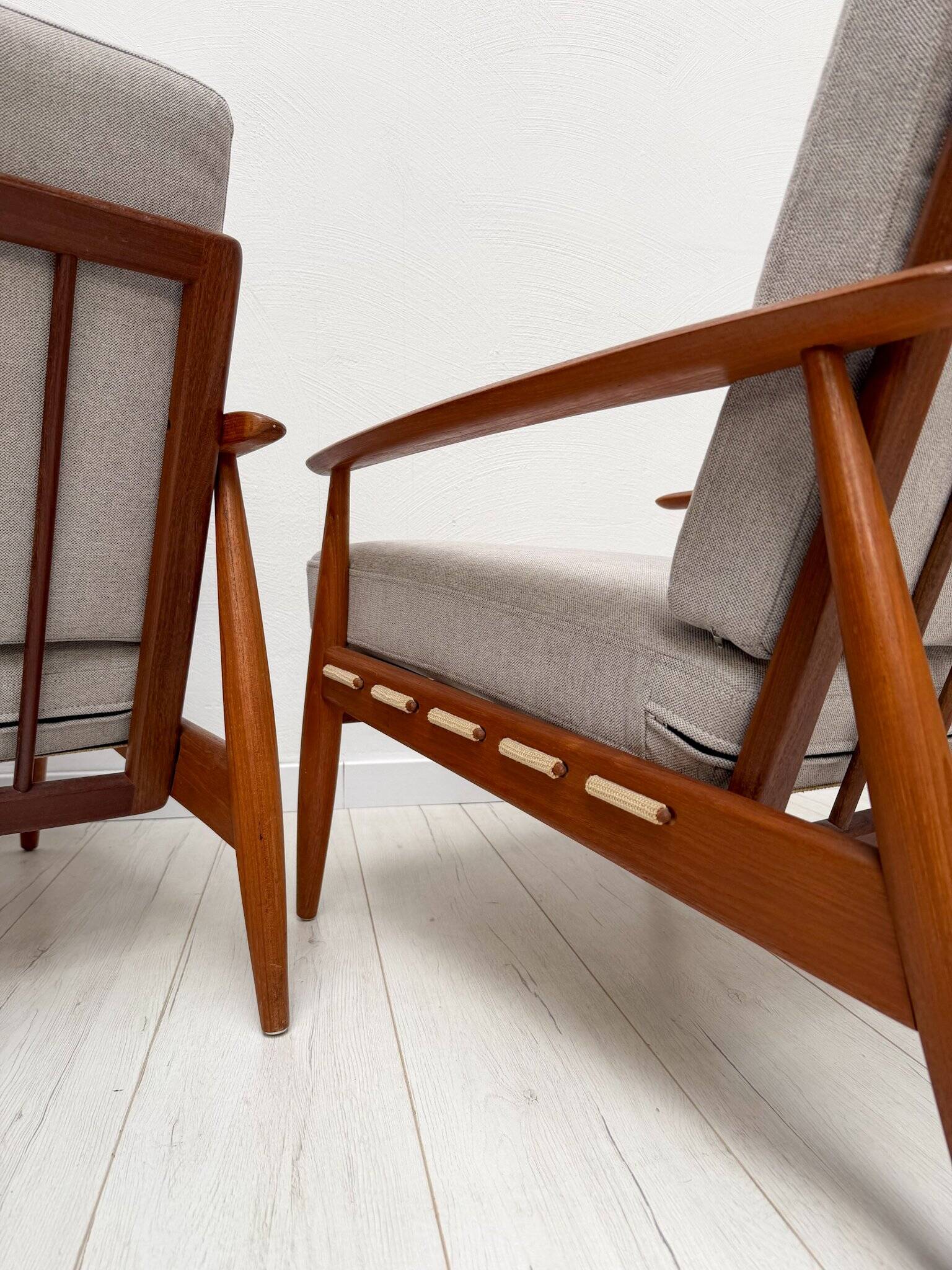 1960s vintage Danish mid-century teak armchair