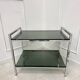 Vintage chrome and smoked glass serving trolley