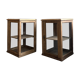 Pair of small Art Deco display cabinets in oak (renovated)