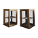 Pair of small Art Deco display cabinets in oak (renovated)