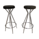 Pair of 60s chrome designer stools