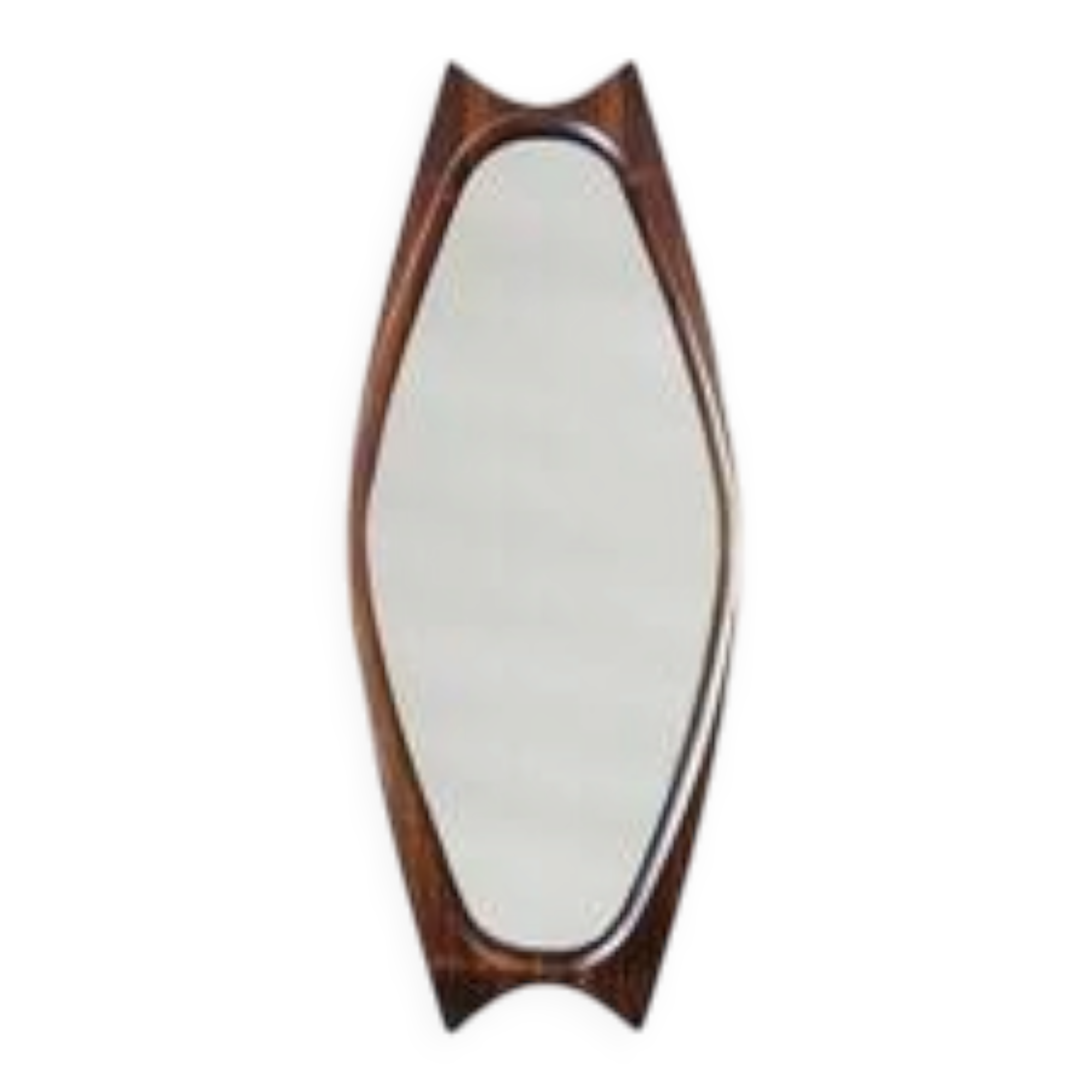 Rosewood mirror Sandholdt for Jansen, Danish, 1960s