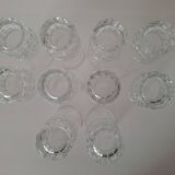 10 vintage water or aperitif glasses