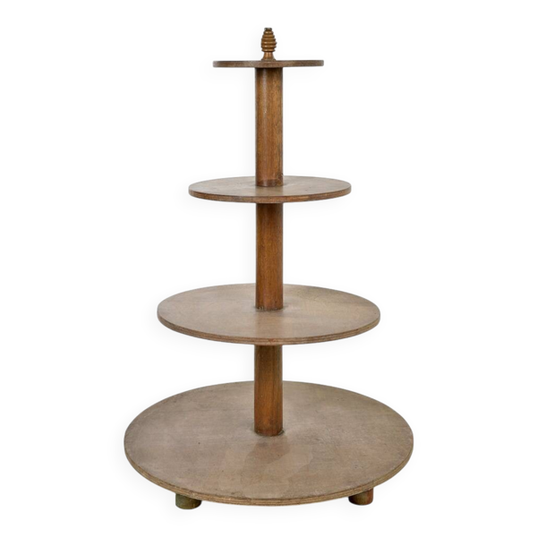 Sellette de présentation circulaire en bois