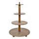 Circular wooden display stand