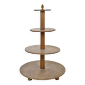 Circular wooden display stand