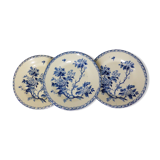 3 plates dessert in iron earth of Gien mondèle Hawthorn 211224