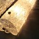 Pair of vintage frosted glass wall lights 1950