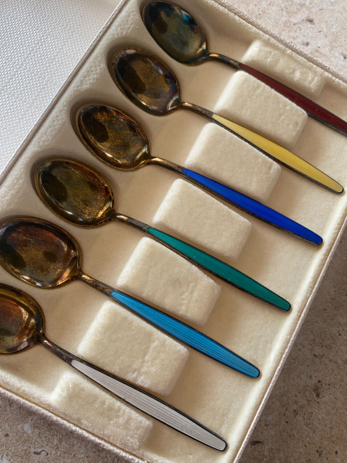 David Andersen 6 silver tea spoons 925