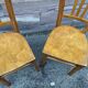 Pair of bistro chairs 1950 Brasserie Bois curved