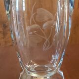 Crystal vase carved fish decoration