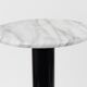 Table de piédestal / porte-plante postmoderne en marbre de Carrare blanc, Italie, années 1980