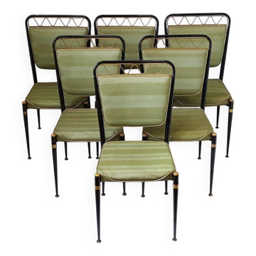 Suite de 6 chaises vintage 1950