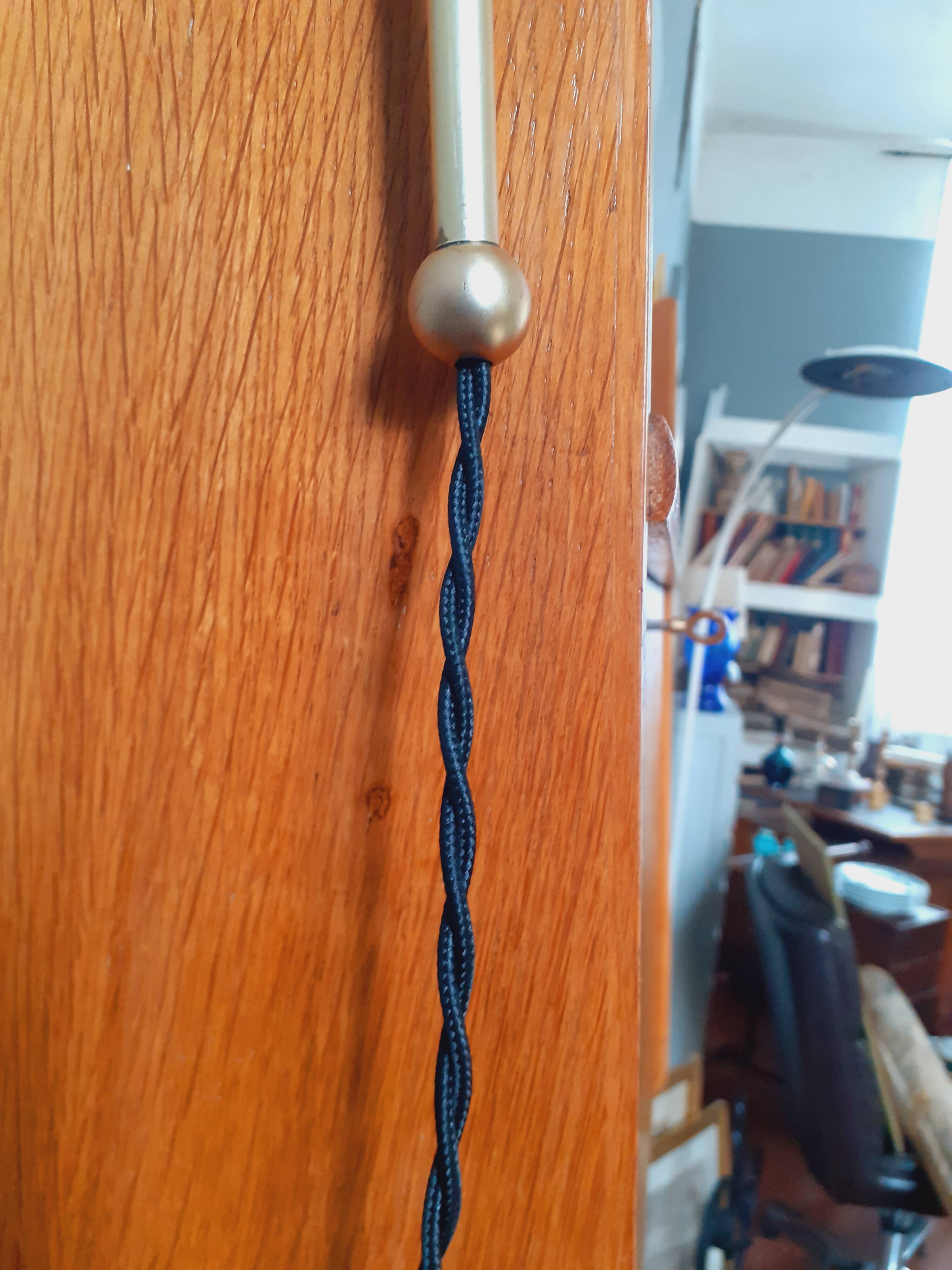 Wall-mounted oak desk from the 1950s.