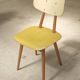 Yellow wooden chair TON Bystrice (Thonet) 1970