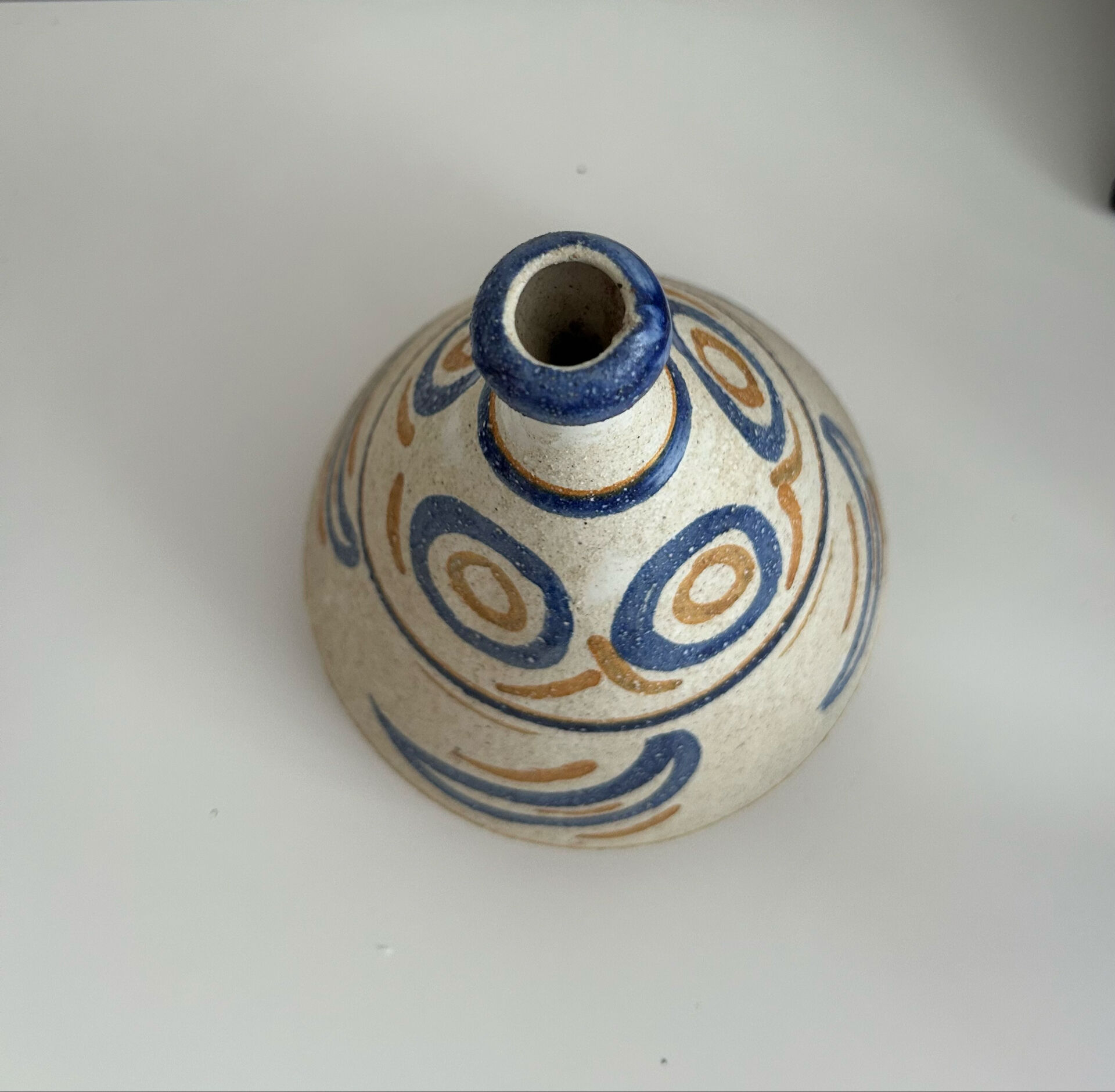 Bottle sculpture "Owl" in ceramic by Salvatore Procida, Viet
