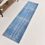 2x6 soft blue vintage runner rug, 53x198cm