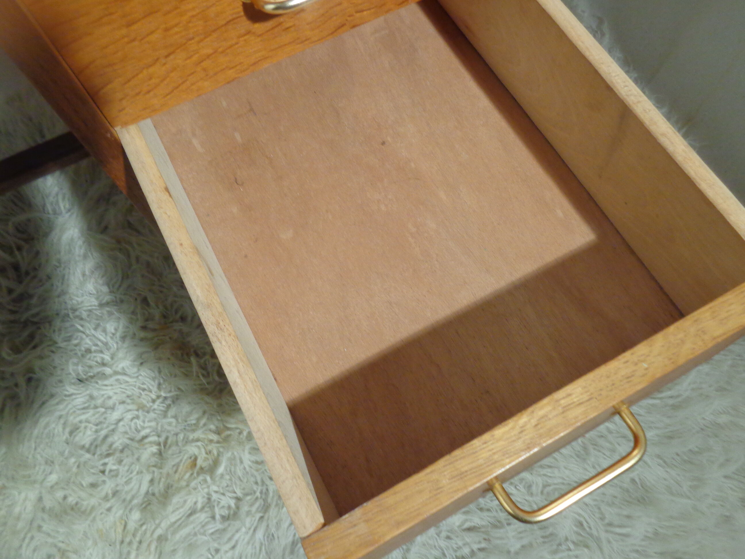 Vintage desk of the 1950s in light wood