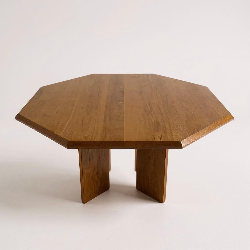 Vintage Octagonal Dining Table from Maison Regain, 1960