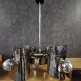 Vintage ceiling light with 4 lights, space age design.