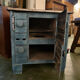 Small enamelled cast iron wood stove