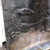 Cast iron fireplace plate