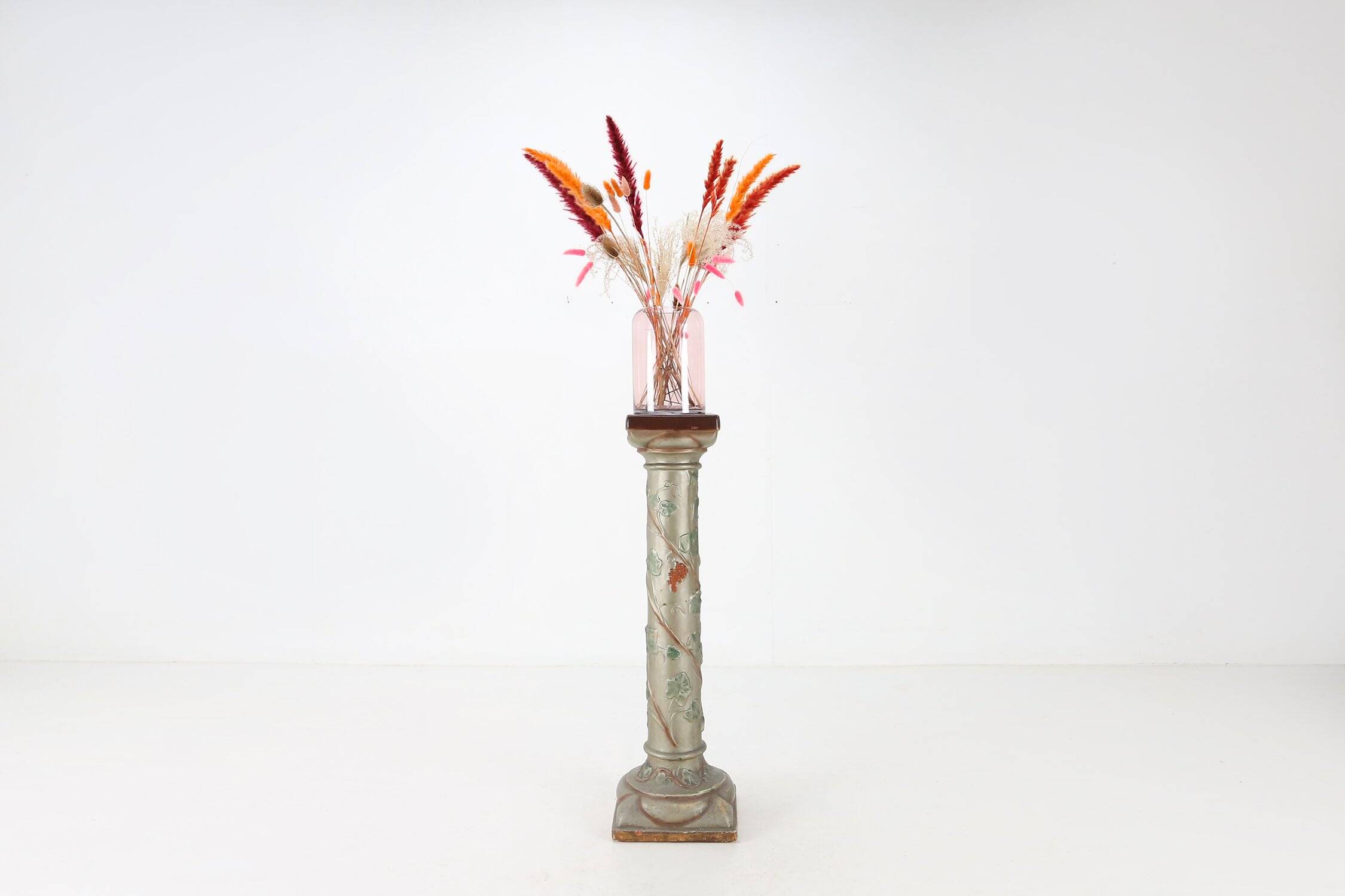 Art Nouveau console or pied de stall in glazed plaster, 1920s