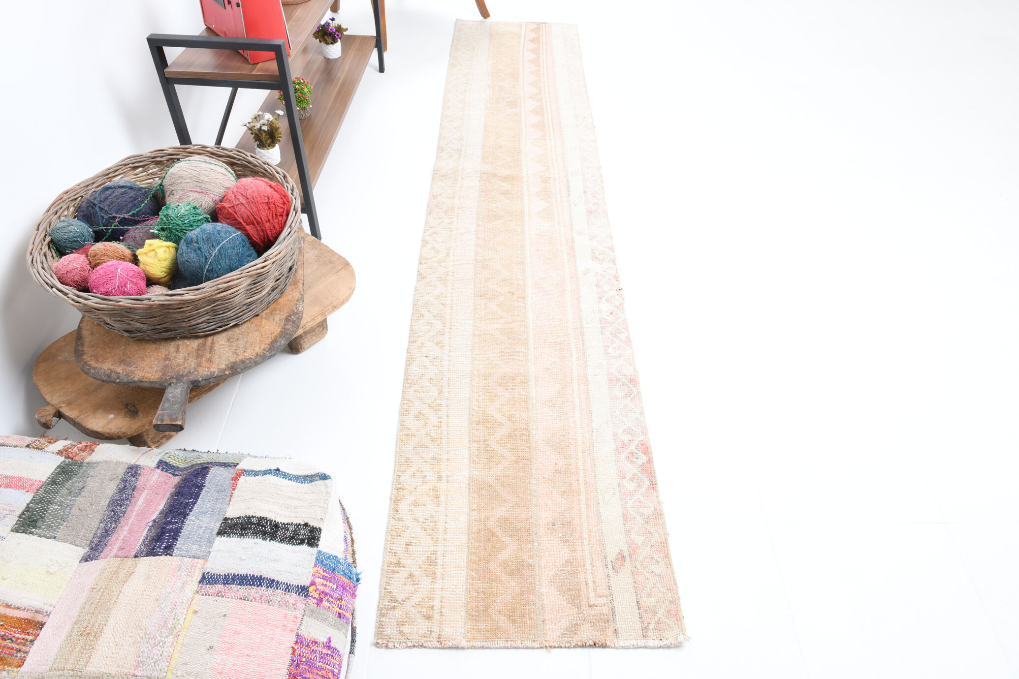 Narrow turkish runner rug 293x59cm