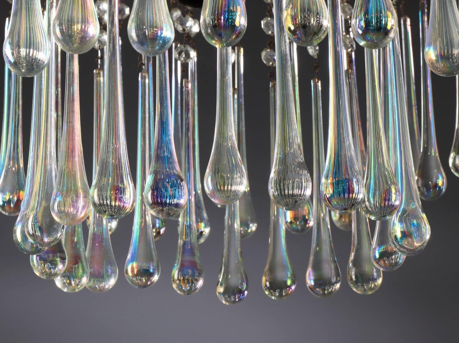 Murano glass waterfall chandelier from the 60s