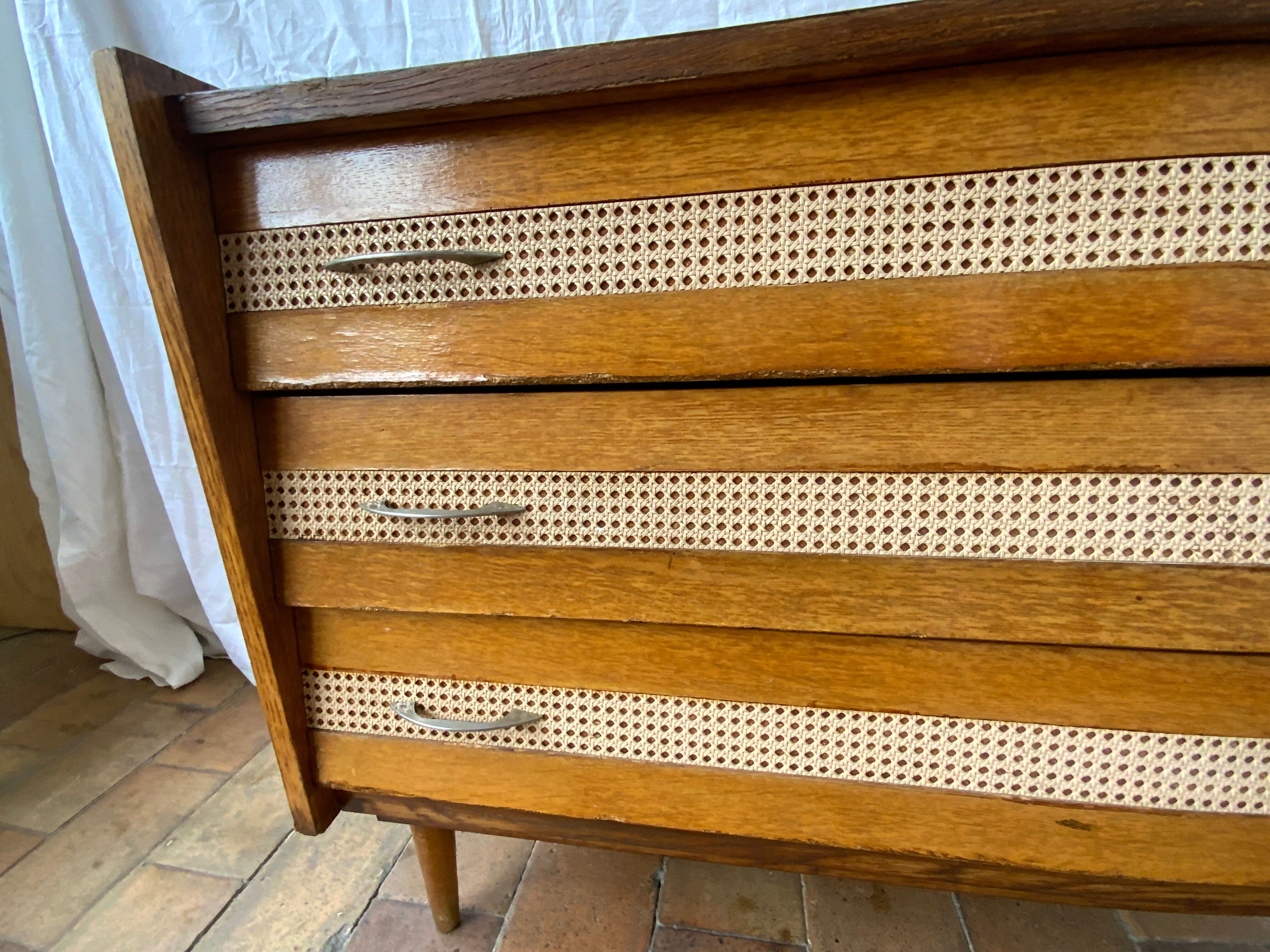 Vintage wood and canning chest of drawers