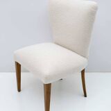 Mid-Century Modern Italian Bouclé Small Armchair, 1950s
