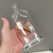 A  Bertil Vallien carafe with stopper for Kosta Boda, 1980s. Rainbow series