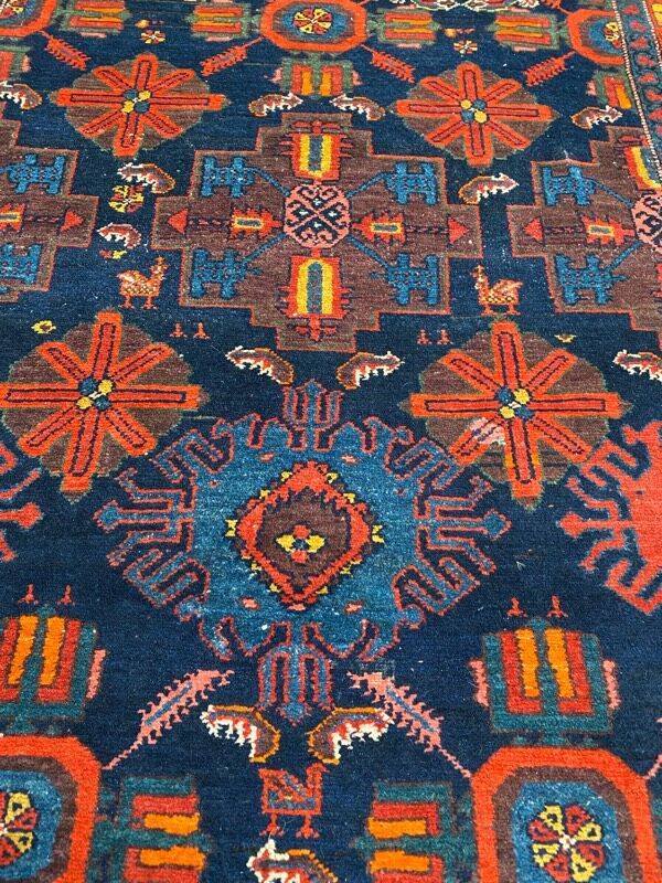 Carpet old Persian Malayer corridor 109x525 cm