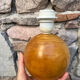 Pied de lampe boule bois massif années 80