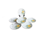 7 EPIAG Dallwitz dessert plates decorated with yellow roses