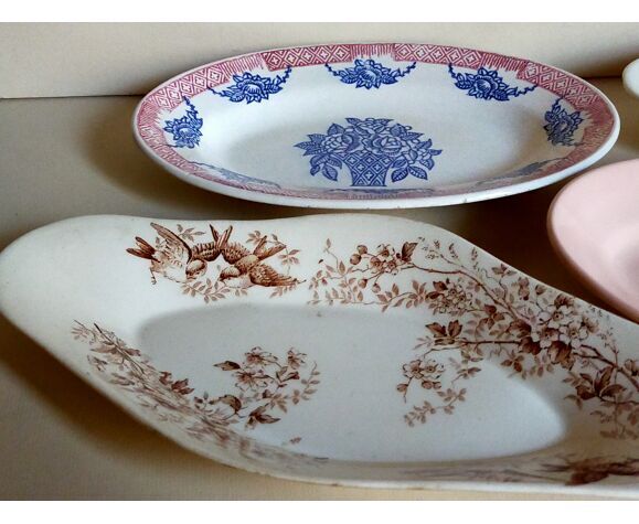 Set of four raviers in old French earthenware