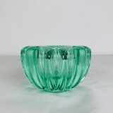 Green glass vase by Pierre D'Avesn, art deco pocket tray
