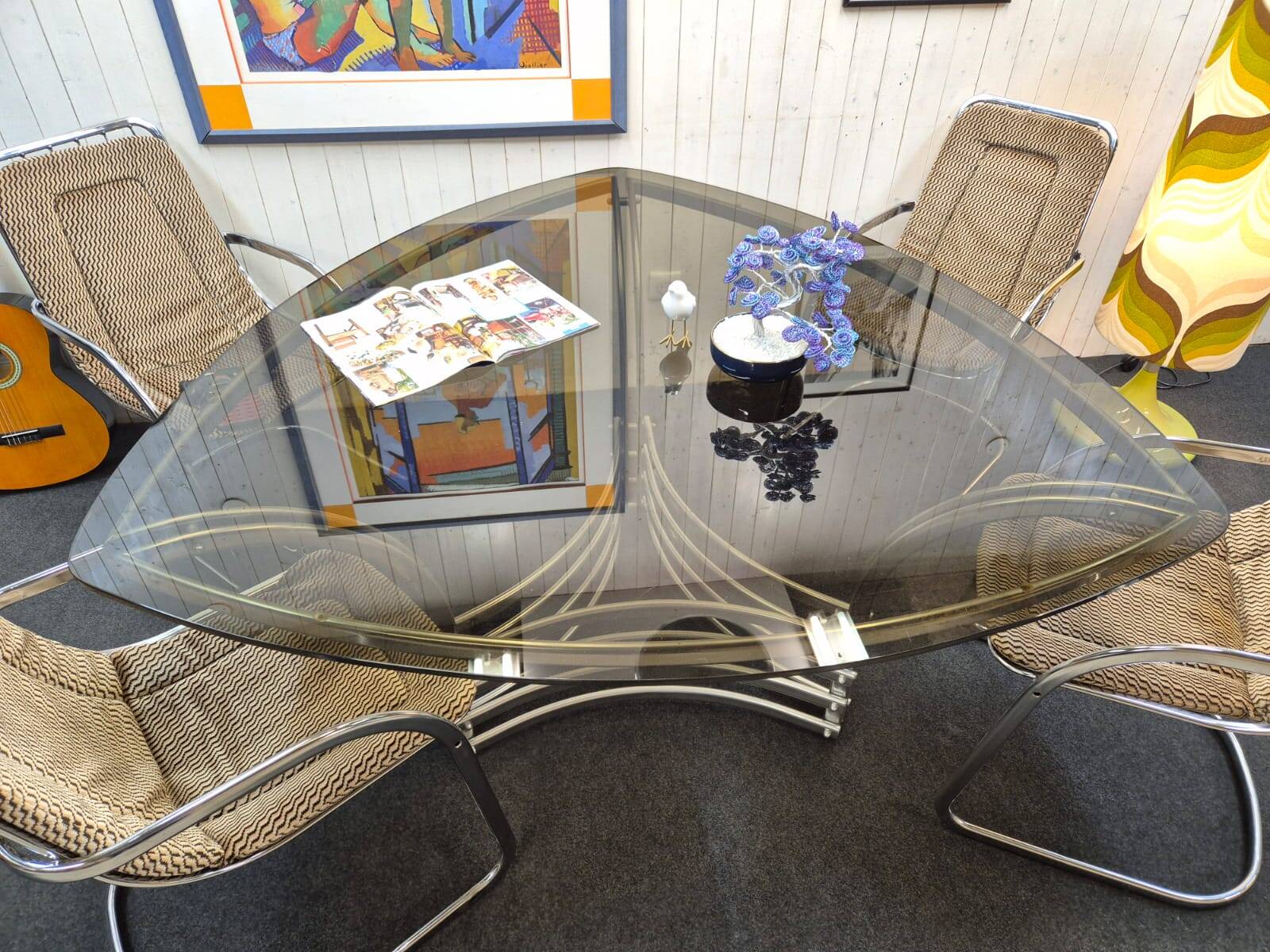 Vintage chrome space age table