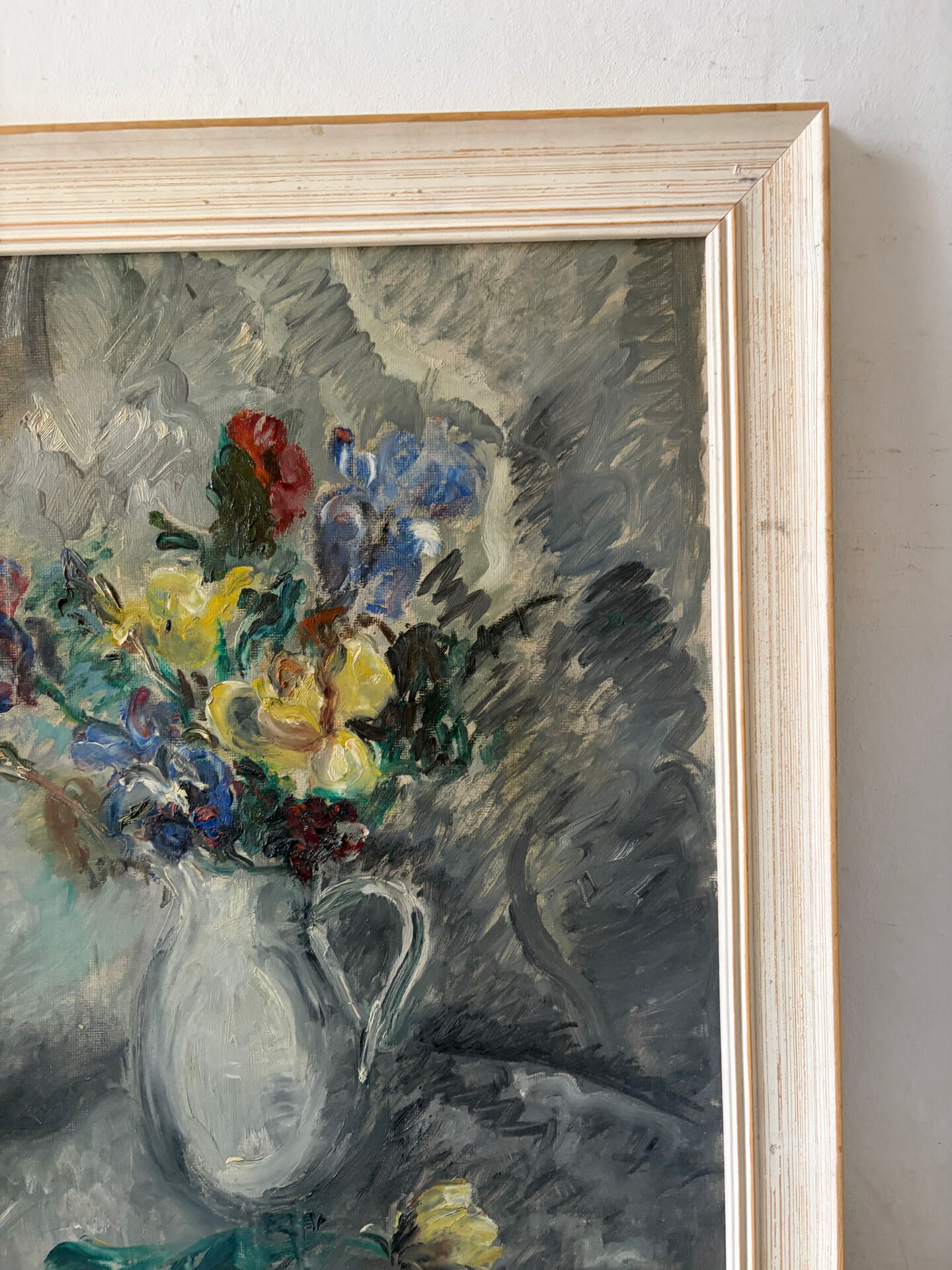 Autumn bouquet, oil on panel signed
