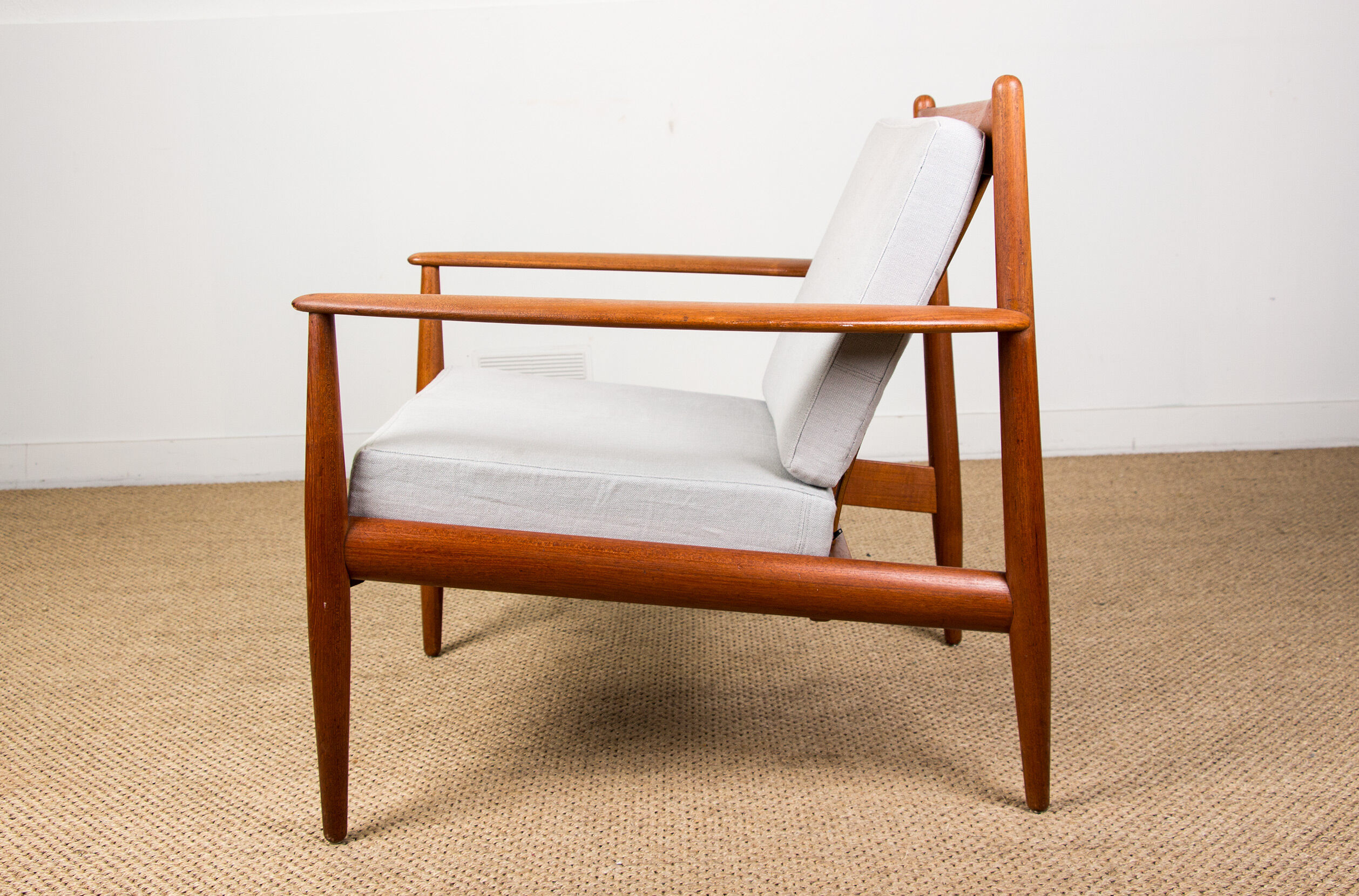 Pair of danish armchairs in teck by Grete Jalk for France, 1963