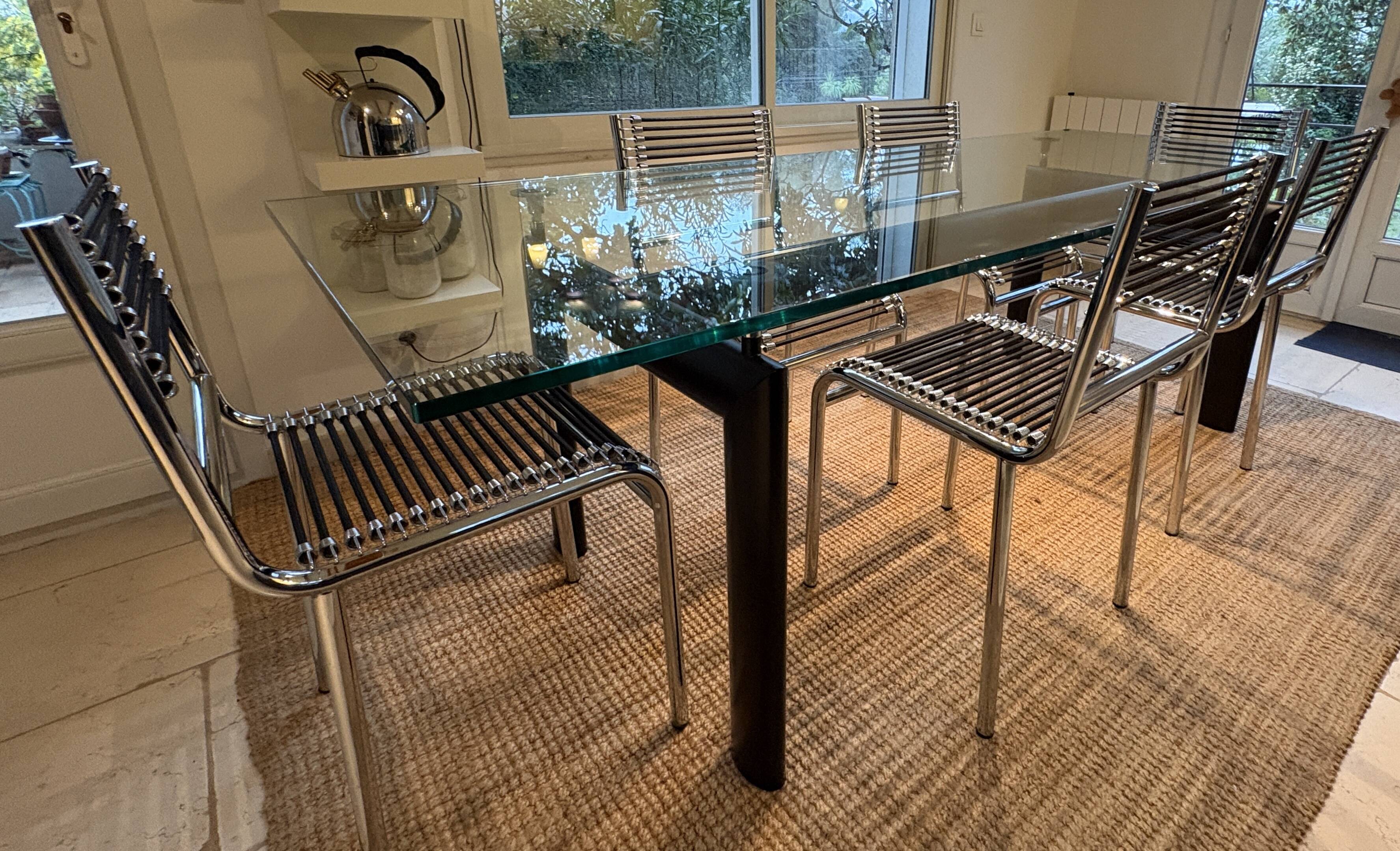 Bauhaus Table LC6 Art Nouveau G1241 by Le Corbusier for Cassina