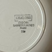 Lot de 10 assiettes creuses Chalons Digoin Sarreguemines décor floral
